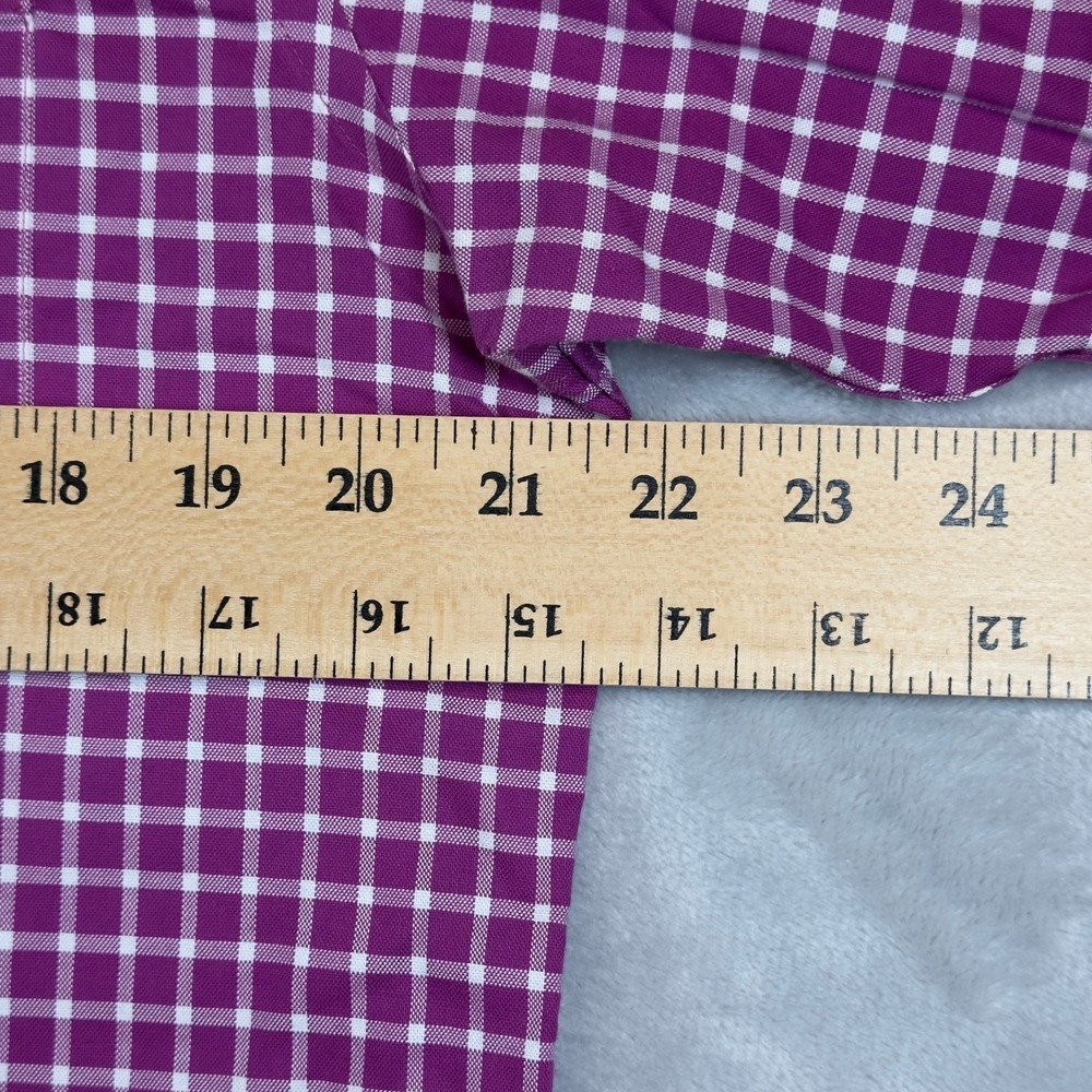 Charles Tyrwhitt Classic Fit Non-Iron Shirt Medium Purple Windowpane - Picture 4 of 10